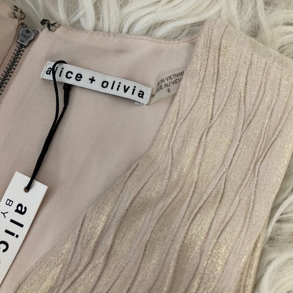 ALICE + OLIVIA V-Neck Midi Length Dress - Picture 5 of 12